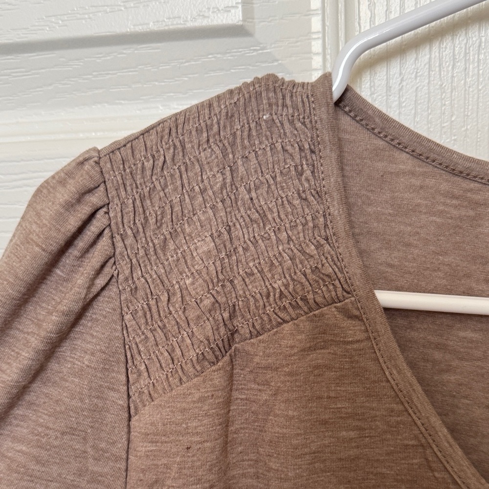 Chaps Women's Tan Long Sleeve Top - Picture 2 of 4